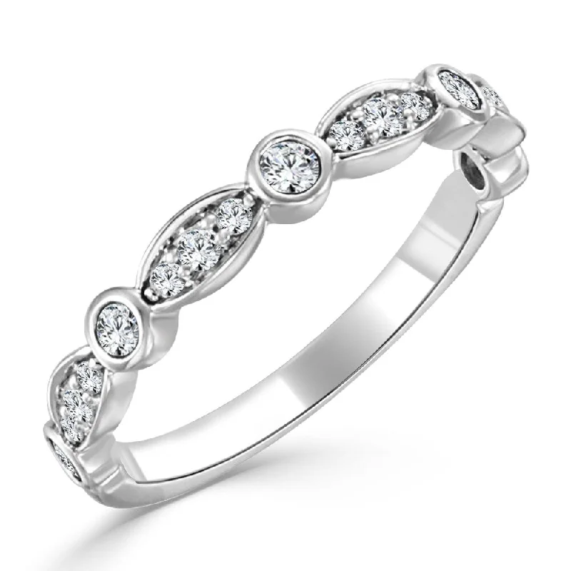 Pearl - Adorned Fashion Rings in Gold - Tone Alloy for a Sophisticated LookAuriya 10k Gold 1/5ctw Ultra-thin Stackable Diamond Wedding Band Pearl - Adorned Fashion Rings in Gold - Tone Alloy for a Sophisticated LookAuriya 10k Gold 1/5ctw Ultra-thin Stackable Diamond Wedding Band