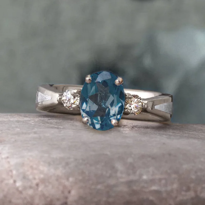 Men's Agate Engagement Rings in Sterling Silver with a Mosaic - Style InlayOval Cut Engagement Ring With Meteorite Inlays Men's Agate Engagement Rings in Sterling Silver with a Mosaic - Style InlayOval Cut Engagement Ring With Meteorite Inlays