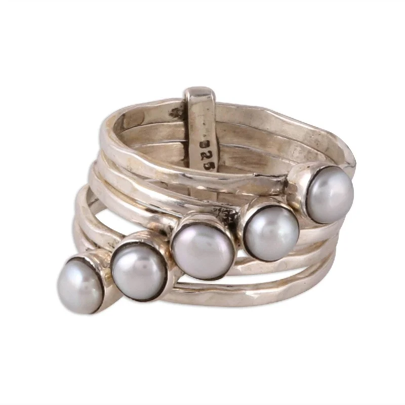Statement - Making Fashion Rings in Gold - Plated Brass with Oversized Cubic Zirconia StonesNOVICA White Glow, Cultured pearl cocktail ring Statement - Making Fashion Rings in Gold - Plated Brass with Oversized Cubic Zirconia StonesNOVICA White Glow, Cultured pearl cocktail ring