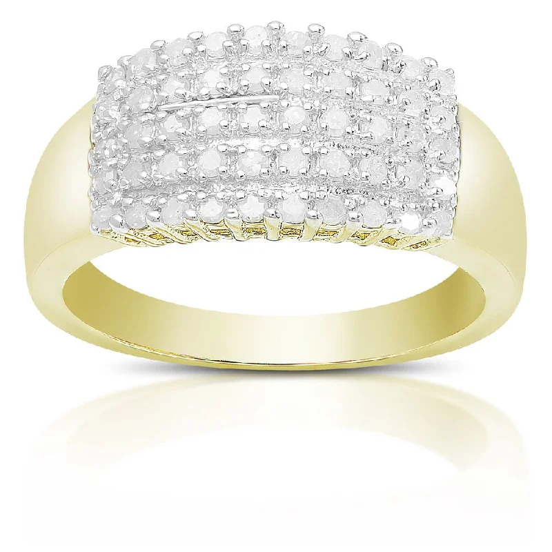 Geometric - Shaped Fashion Rings in Titanium with Iridescent InlaysFinesque Sterling Silver 1/2ct TDW Diamond Ring Geometric - Shaped Fashion Rings in Titanium with Iridescent InlaysFinesque Sterling Silver 1/2ct TDW Diamond Ring