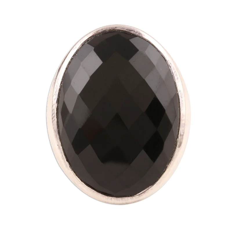Statement - Making Fashion Rings in Gold - Plated Brass with Oversized Cubic Zirconia StonesNovica Handmade Fascination Onyx Cocktail Ring Statement - Making Fashion Rings in Gold - Plated Brass with Oversized Cubic Zirconia StonesNovica Handmade Fascination Onyx Cocktail Ring