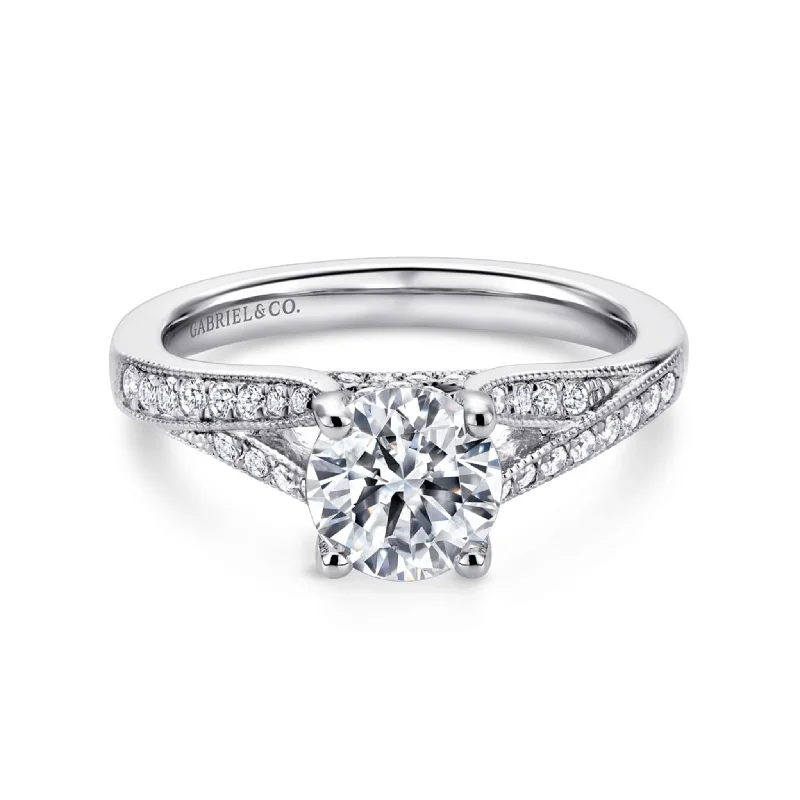 Women's Diamond Rings with Opal Inlays and Diamond Accents for a Mysterious and Iridescent LookGabriel 14K White Gold .25ctw 4 Prong Style Diamond Semi-Mount Engagement Ring Women's Diamond Rings with Opal Inlays and Diamond Accents for a Mysterious and Iridescent LookGabriel 14K White Gold .25ctw 4 Prong Style Diamond Semi-Mount Engagement Ring