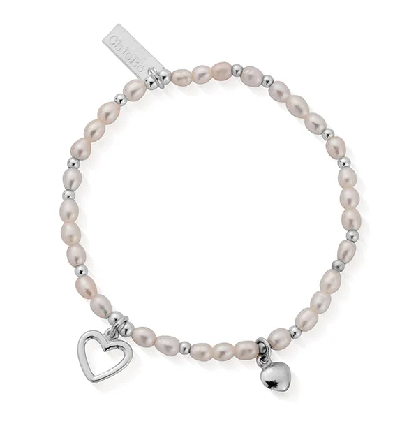 ChloBo Sterling Silver Forever Love Pearl Bracelet