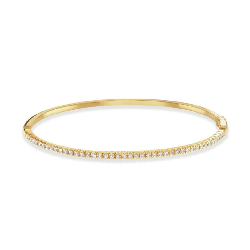 Bangle Sets with Mix - and - Match Patterns for a Versatile Accessory0.59ct Claw Set Round Brilliant Cut Diamond 18ct Yellow Gold Hinged Bangle Bangle Sets with Mix - and - Match Patterns for a Versatile Accessory0.59ct Claw Set Round Brilliant Cut Diamond 18ct Yellow Gold Hinged Bangle