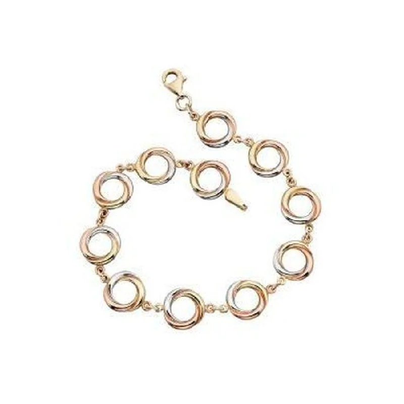 Unisex Bangle Bracelets with Abstract Artwork for a Unique Statement9ct Yellow, White & Rose Gold Ring Link Bracelet Unisex Bangle Bracelets with Abstract Artwork for a Unique Statement9ct Yellow, White & Rose Gold Ring Link Bracelet