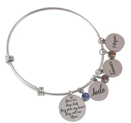 Handmade Bangle Bracelets with Polymer Clay Designs for a Personal TouchPersonalized Charms on Adjustable Bangle (Copy) Handmade Bangle Bracelets with Polymer Clay Designs for a Personal TouchPersonalized Charms on Adjustable Bangle (Copy)