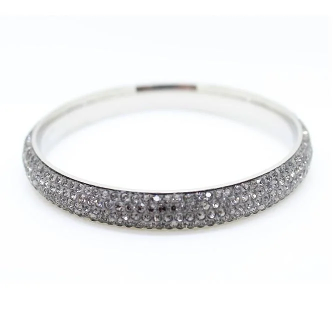 Chamm Bracelets for womenStainless Steel & Czech 'Midnight Sparkle' Midnight Grey and Silver Bangle/Bracelet Chamm Bracelets for womenStainless Steel & Czech 'Midnight Sparkle' Midnight Grey and Silver Bangle/Bracelet