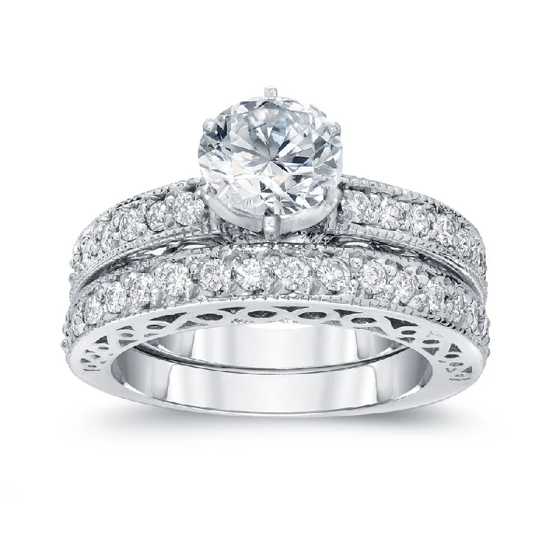 Cluster Engagement Rings with Multiple Small Diamonds Arranged in a Stunning DesignAuriya 14k Gold 1 1/2ctw Round Diamond Engagement Ring Set Certified Cluster Engagement Rings with Multiple Small Diamonds Arranged in a Stunning DesignAuriya 14k Gold 1 1/2ctw Round Diamond Engagement Ring Set Certified