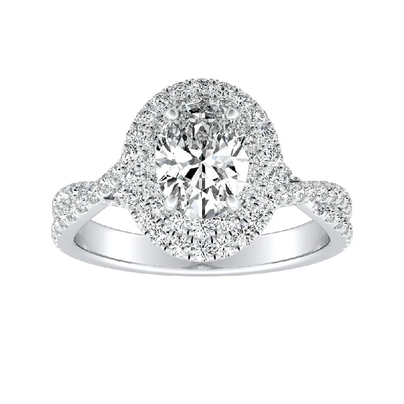 Two - Tone Gold and Silver Wedding Bands with a Twist Design for a Contemporary and Eye - Catching StyleAuriya Platinum 1 1/5ctw Twisted Oval-cut Halo Diamond Engagement Ring (H-1, SI1-SI2) Two - Tone Gold and Silver Wedding Bands with a Twist Design for a Contemporary and Eye - Catching StyleAuriya Platinum 1 1/5ctw Twisted Oval-cut Halo Diamond Engagement Ring (H-1, SI1-SI2)