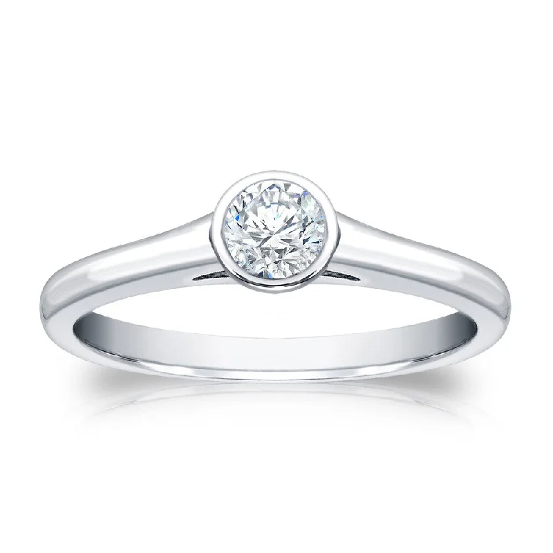 Pearl - and - Diamond - Studded Wedding Bands in White Gold for a Feminine and Elegant TouchAuriya Platinum 1/4ctw Bezel-set Solitaire Diamond Engagement Ring Pearl - and - Diamond - Studded Wedding Bands in White Gold for a Feminine and Elegant TouchAuriya Platinum 1/4ctw Bezel-set Solitaire Diamond Engagement Ring
