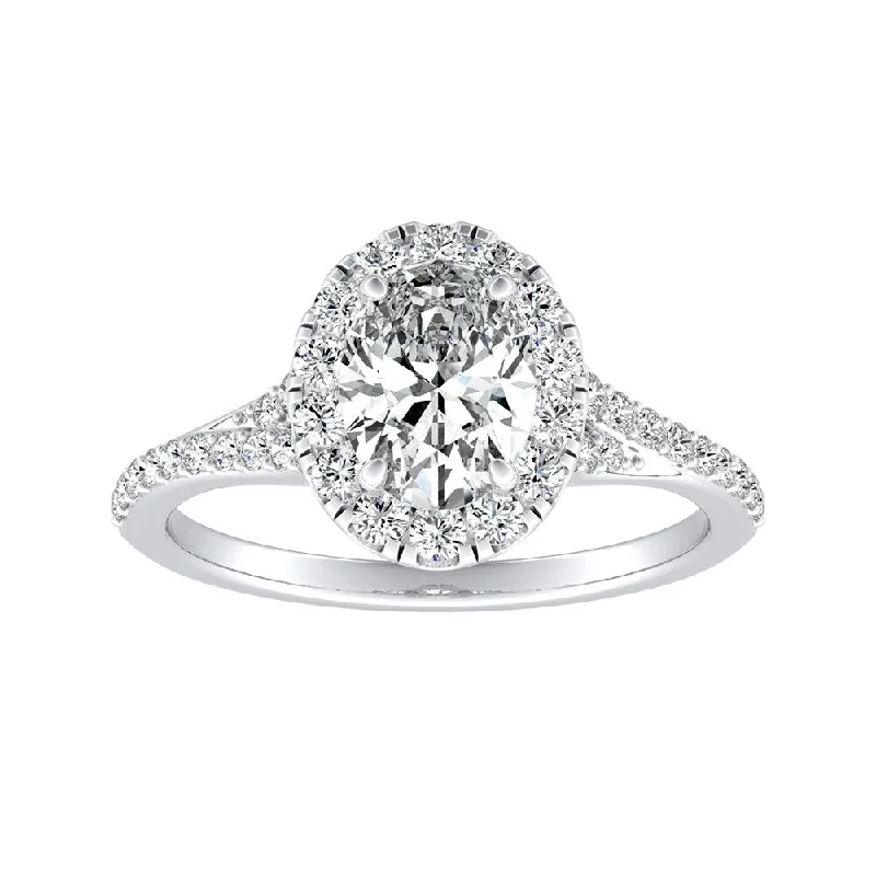 Emerald - Cut Gemstone Wedding Bands in 18K Gold for a Luxurious and Statement - Making PieceOval Shape 1cttw 14k Gold Halo Diamond Engagement Ring by Auriya Emerald - Cut Gemstone Wedding Bands in 18K Gold for a Luxurious and Statement - Making PieceOval Shape 1cttw 14k Gold Halo Diamond Engagement Ring by Auriya