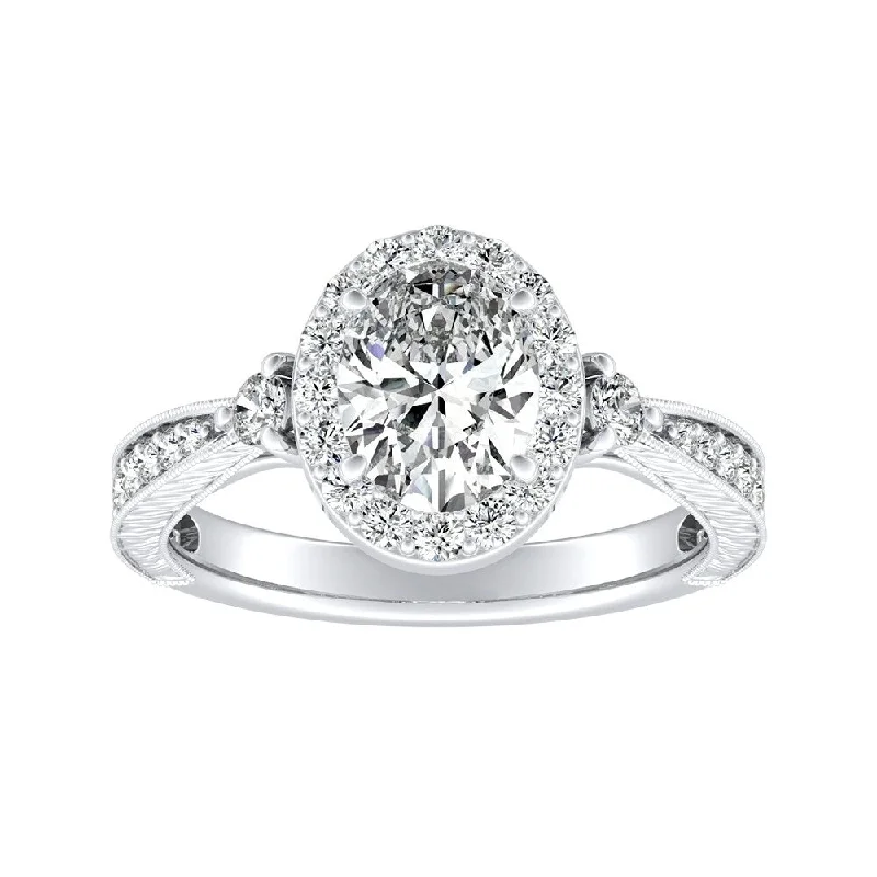 Moissanite - Set Wedding Bands in Yellow Gold for a Sparkling and Ethical Alternative to DiamondsVintage Oval Halo Diamond Engagement Ring 5/8ctw Platinum by Auriya Moissanite - Set Wedding Bands in Yellow Gold for a Sparkling and Ethical Alternative to DiamondsVintage Oval Halo Diamond Engagement Ring 5/8ctw Platinum by Auriya