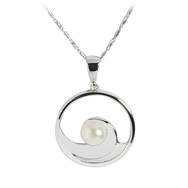 3D - Printed Polymer Clay Animal - Print Pendant for a Fun and Quirky Accessory14K White Gold Wave In Circle with Pearl Pendant (Chain Sold Separately) 3D - Printed Polymer Clay Animal - Print Pendant for a Fun and Quirky Accessory14K White Gold Wave In Circle with Pearl Pendant (Chain Sold Separately)
