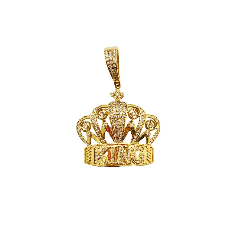 Double - Heart Pendant with Interlocking Design for CouplesDiamond King Crown Pendant (14K) Double - Heart Pendant with Interlocking Design for CouplesDiamond King Crown Pendant (14K)
