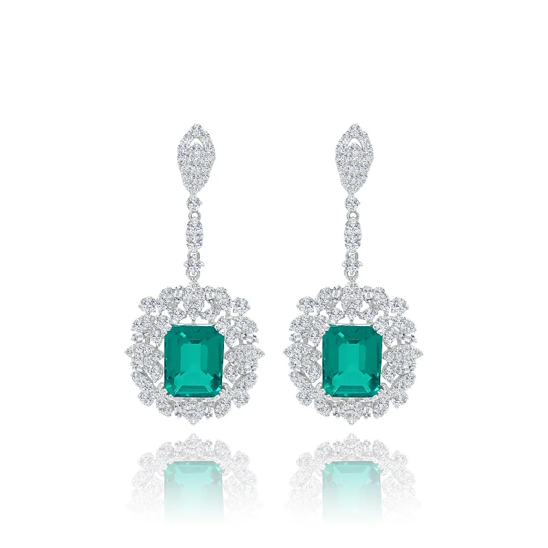 Antique - Inspired Filigree - Worked Cross Pendant Necklace for Religious CeremoniesEmerald cut Emeralds & Diamonds "Astrid' Earrings Antique - Inspired Filigree - Worked Cross Pendant Necklace for Religious CeremoniesEmerald cut Emeralds & Diamonds "Astrid' Earrings