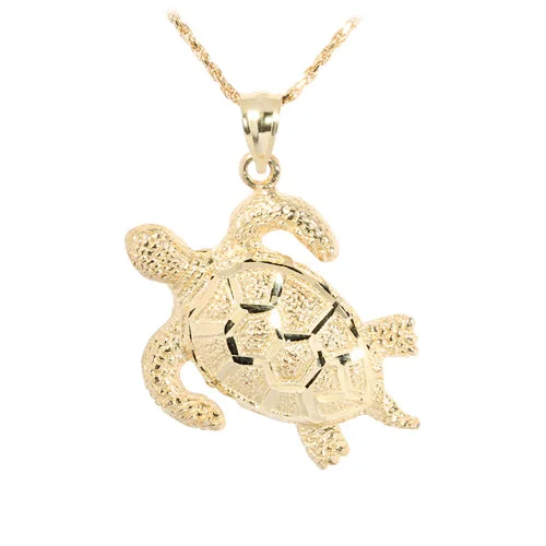 Customized Birthstone Pendant with Engraved Name for a Personalized Touch14K Yellow Gold Honu (Hawaiian Turtle) Pendant (L) (Chain Sold Separately) Customized Birthstone Pendant with Engraved Name for a Personalized Touch14K Yellow Gold Honu (Hawaiian Turtle) Pendant (L) (Chain Sold Separately)