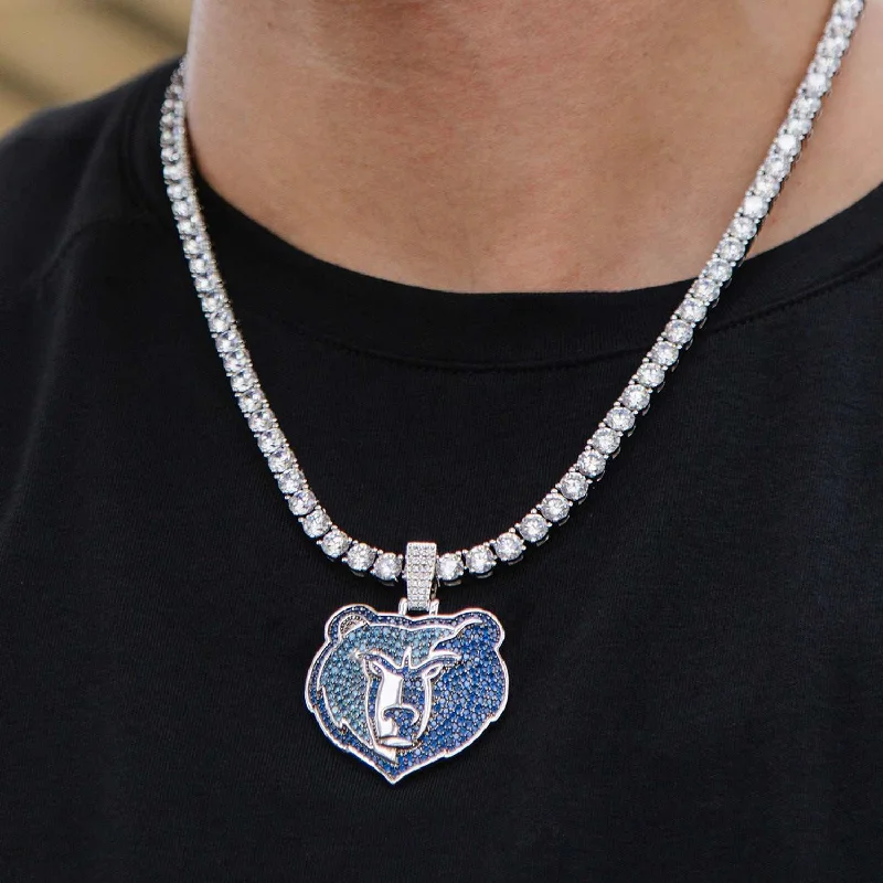 Minimalist Black Onyx Round Pendant Necklace with a Leather Cord for Boho - Chic OutfitsMemphis Grizzlies Official NBA Logo Pendant Minimalist Black Onyx Round Pendant Necklace with a Leather Cord for Boho - Chic OutfitsMemphis Grizzlies Official NBA Logo Pendant