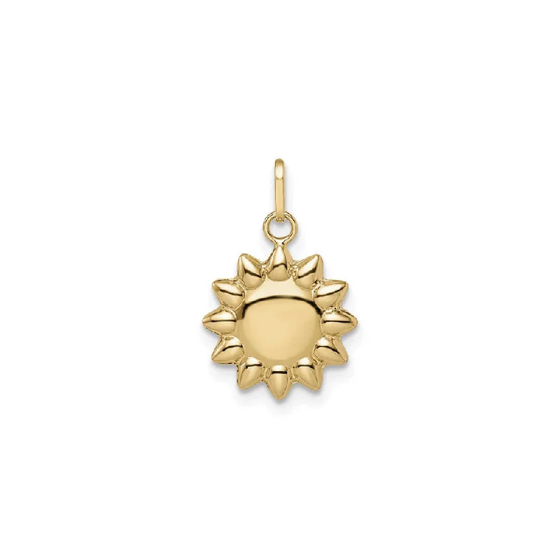 3D - Printed Polymer Clay Animal - Print Pendant for a Fun and Quirky AccessoryPuffed Sun Pendant (14K) 3D - Printed Polymer Clay Animal - Print Pendant for a Fun and Quirky AccessoryPuffed Sun Pendant (14K)
