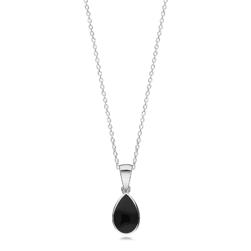 Antique - Inspired Filigree - Worked Cross Pendant Necklace for Religious CeremoniesSterling Silver Whitby Jet Dinky Teardrop Necklace Antique - Inspired Filigree - Worked Cross Pendant Necklace for Religious CeremoniesSterling Silver Whitby Jet Dinky Teardrop Necklace